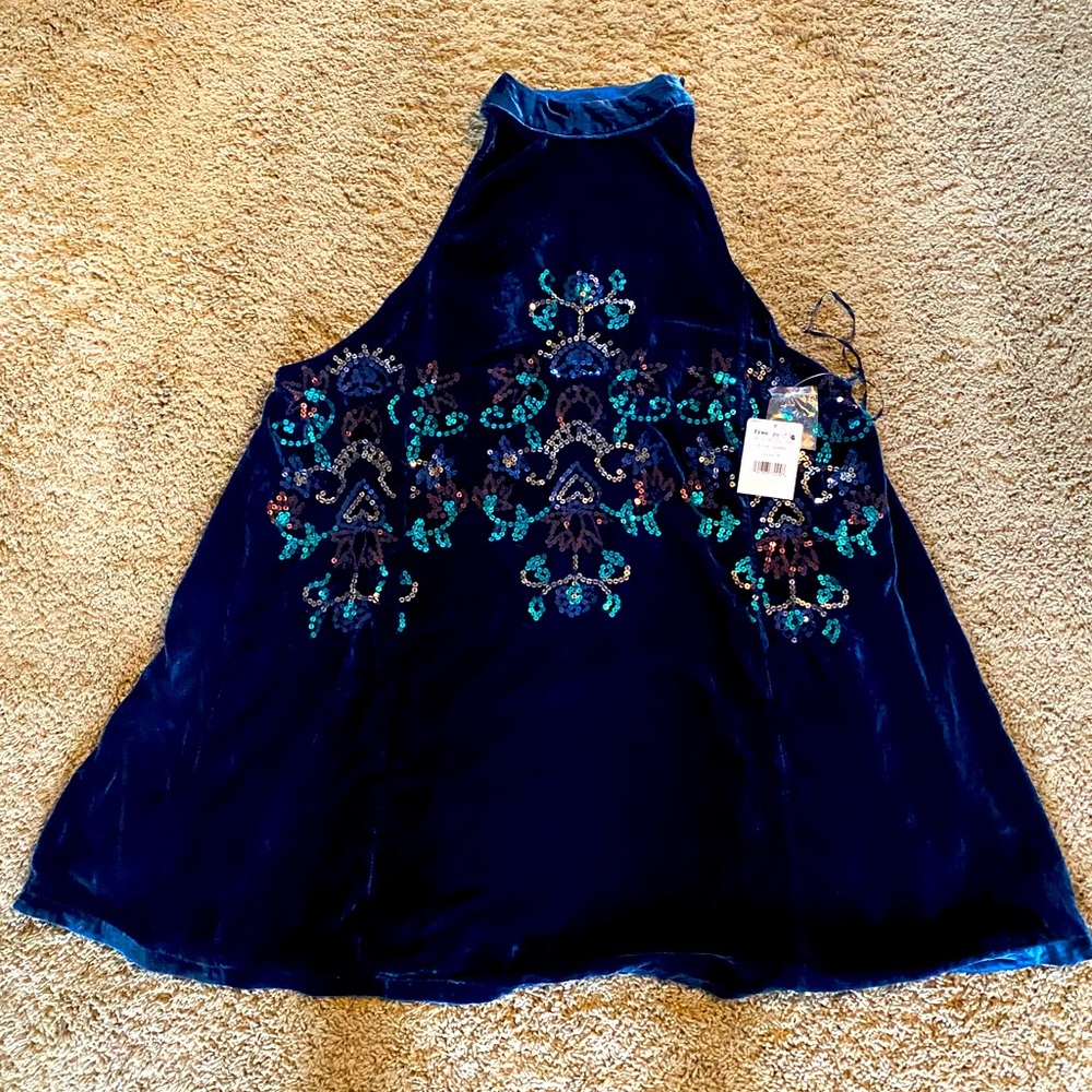 Free People Jill’s Velvet Sequin Swing Dress -  M